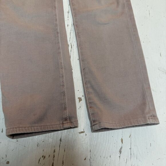 AG Adriano Goldschmied Women Sz 26R Pink Jeans Stevie Ankle Slim Straight Leg - Picture 4 of 15